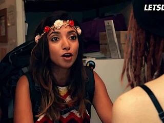 frida sante ditches friendzone, horny mexican moans riding cock cowgirl n spooning hotel bathroom