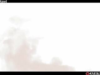 ASIAN JAPANESE GIRL GOES FERAL SMOKING CIGARETTE RIDING COCK!