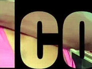 hospital cleaner bends senior nurse over office desk