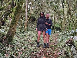 skinny colombian stepsis forest fucks rough cum on huge tits