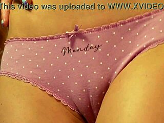 curvy blonde teen teases panties then closeup shaves wet pussy