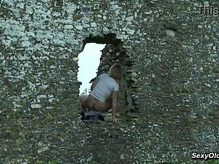 big titted british milf pisses outdoors and showers in steamy compilation