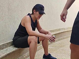 hot girl lost soccer bet and fucked mechanic friend instead