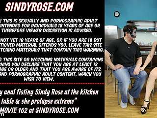 mrplay fists sindy rose's ass on kitchen table till prolapse
