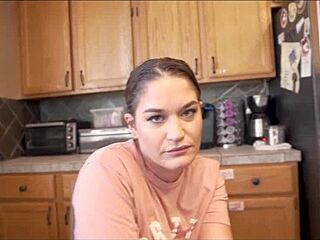 caught step-bro's cheating milf wife kendra heart deepthroating my cock!