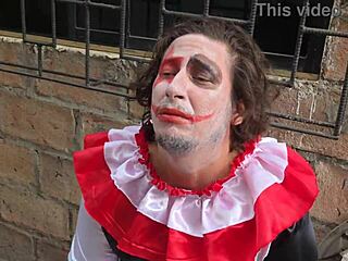 clown bangs two busty curvy milfs at halloween party from lying eyes homemade