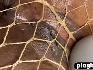 misty stone's petite solo fun after playboy pose