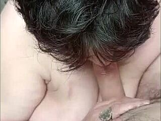 Bound Milf Marie Swallows Two Cocks Cumshot!