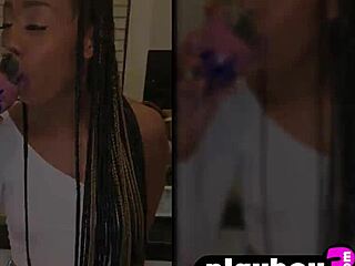 misty stone's petite solo fun after playboy pose