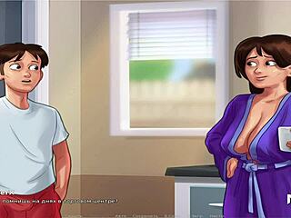 Mature MILF Jerks Off Huge Teen Cock In SummertimeSaga Game Episode