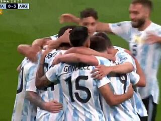 Argentina's soccer sluts dominate Italy in wild porno football match