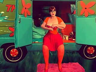 Granny Velma Dinkley Delivers Spectacular Cocksucking and Cum in Mouth Action