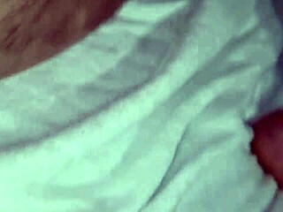 She gasps moans spits on his huge cock slow intense handjob ends with loads of cum to swallow