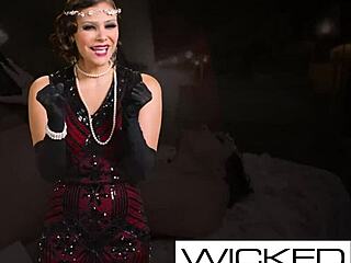 Brunette babe enjoys deepthroat and sideways fuck at massage