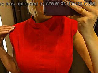 transparent slut flashes see-through haul public mall