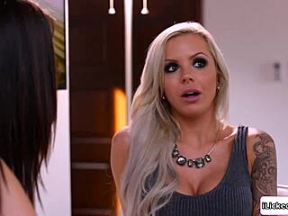 big tits milf and best friend get cozy with facesitting fun