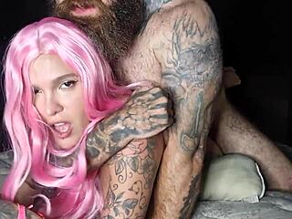 rough sex or bust!! big tits babe bent over gagging on cock 😈 creampie cowgirl ride