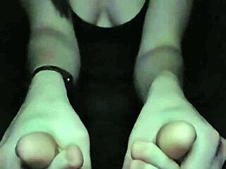 post-workout foot tease with sexy toes fingering play