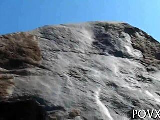 barely legal petite teen couple fucks rough to orgasm pov