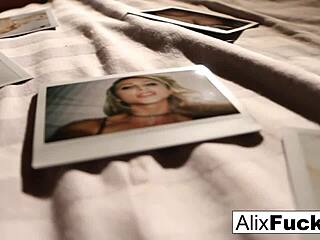 hey alix lynx snap pics then finger that blonde pussy solo style