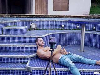 sneak into mei cornejo's pool for huge ass worship and live rimming