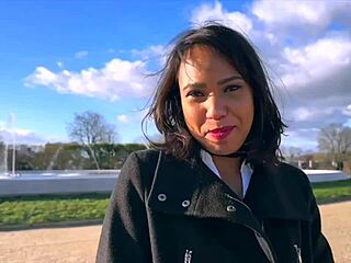 petite brunette milf christina goes wild in first video.