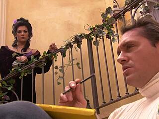 milf in sexy lingerie loves garden outdoor sex romp