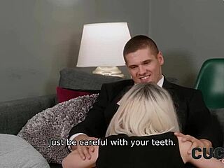 cucky hubby watches wife get sofa pounded rough