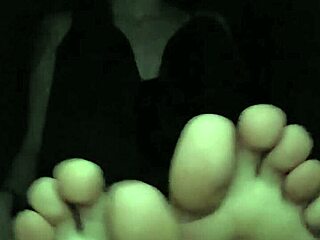 post-workout foot tease with sexy toes fingering play