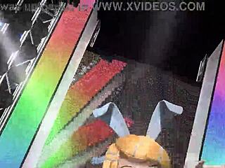 Kagamine Rin strips fully nude in Project Diva Vocaloid love mod showing ass tits pussy