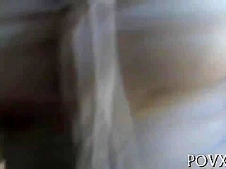 barely legal petite teen couple fucks rough to orgasm pov