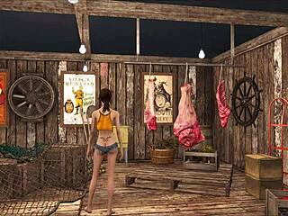 cute brunette teen slut teases in sexy fallout 4 outfit