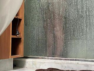bbw gets caught stroking her fat pussy in the shower... whoops! 🚿💦