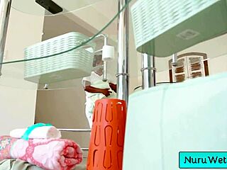 Sexy Ebony Masseuse Chanell Heart Rubs Clit and Pussy in Steamy Shower