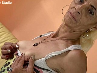 skinny ugly granny's tight shaved pussy craves rough fingering now