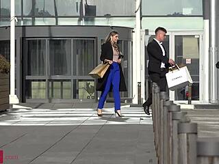 Megan Glock Rich Lady Rides Guards in Wild DP 3some