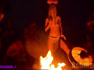 Slut Majick's Slow-Motion Topless Tease Shocks Public Cemetery Shadows