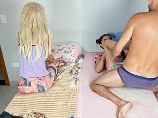 Stepdad Fucks Wife Passionately In Front Of Stepdaughter