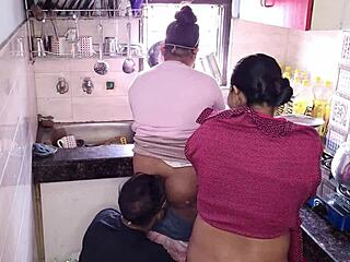 Stepsister Kajal Promila Kitchen Pound By Bro