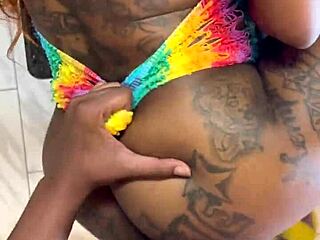 big booty ebony bitch rides bbc bareback creampie sloppy