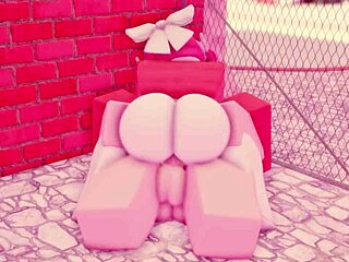 Roblox slut in sticky threeway creampie doggystyle futanari pov