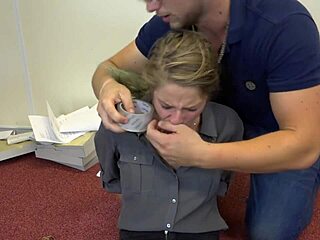 Teen Violet Haze bound gagged deepthroating as bondage real estate agent?