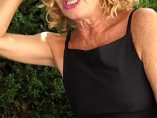 god my shaved pussy's dripping outdoors in heels