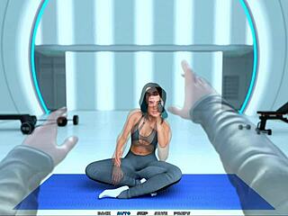 let's dive into this big-titted brunette's shaved pussy play right now