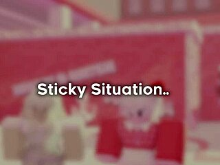 Roblox slut in sticky threeway creampie doggystyle futanari pov