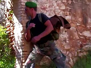 Redhead slut rides soldier cowgirl on mountain 😈👠 cumshot heels!