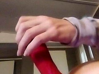 She grabs her vibrator for some intense solo horny fun