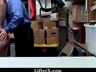 smart teen shoplifter bends over fucked by burglar instead of jail