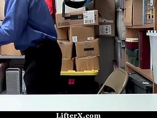 smart teen shoplifter bends over fucked by burglar instead of jail