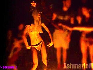 Slut Majick's Slow-Motion Topless Tease Shocks Public Cemetery Shadows